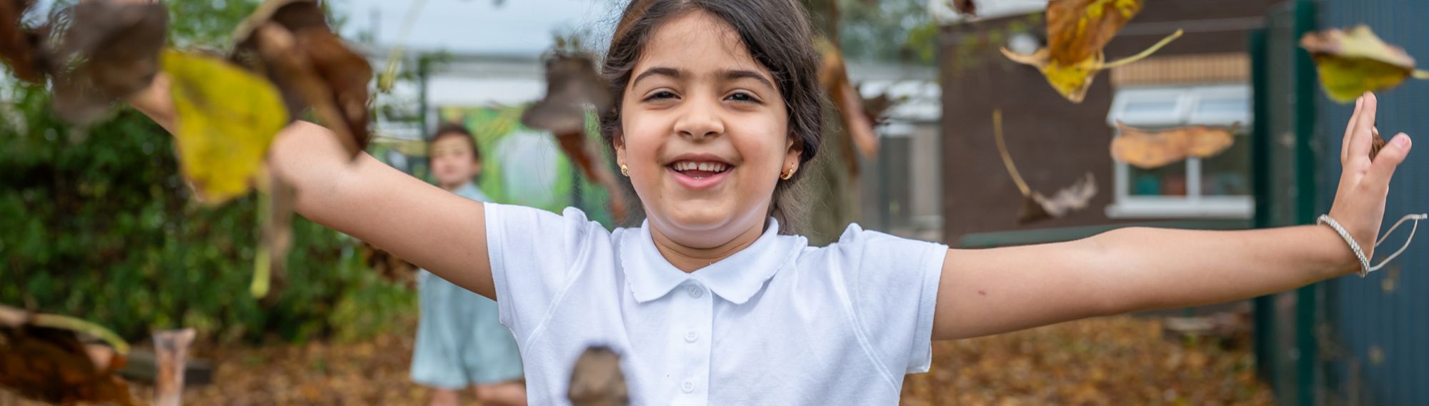 Moss Valley pupils playing outside