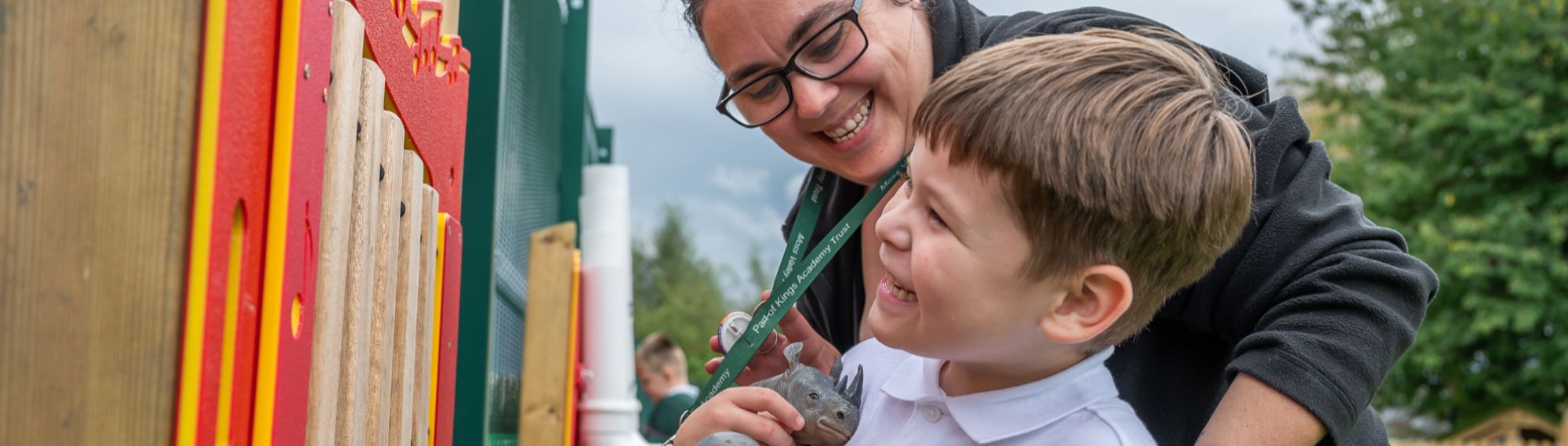 Moss Valley teacher with pupil